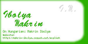 ibolya makrin business card